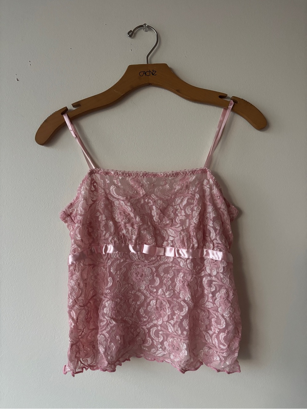 Avon Pink Lace Satin-Trim Camisole